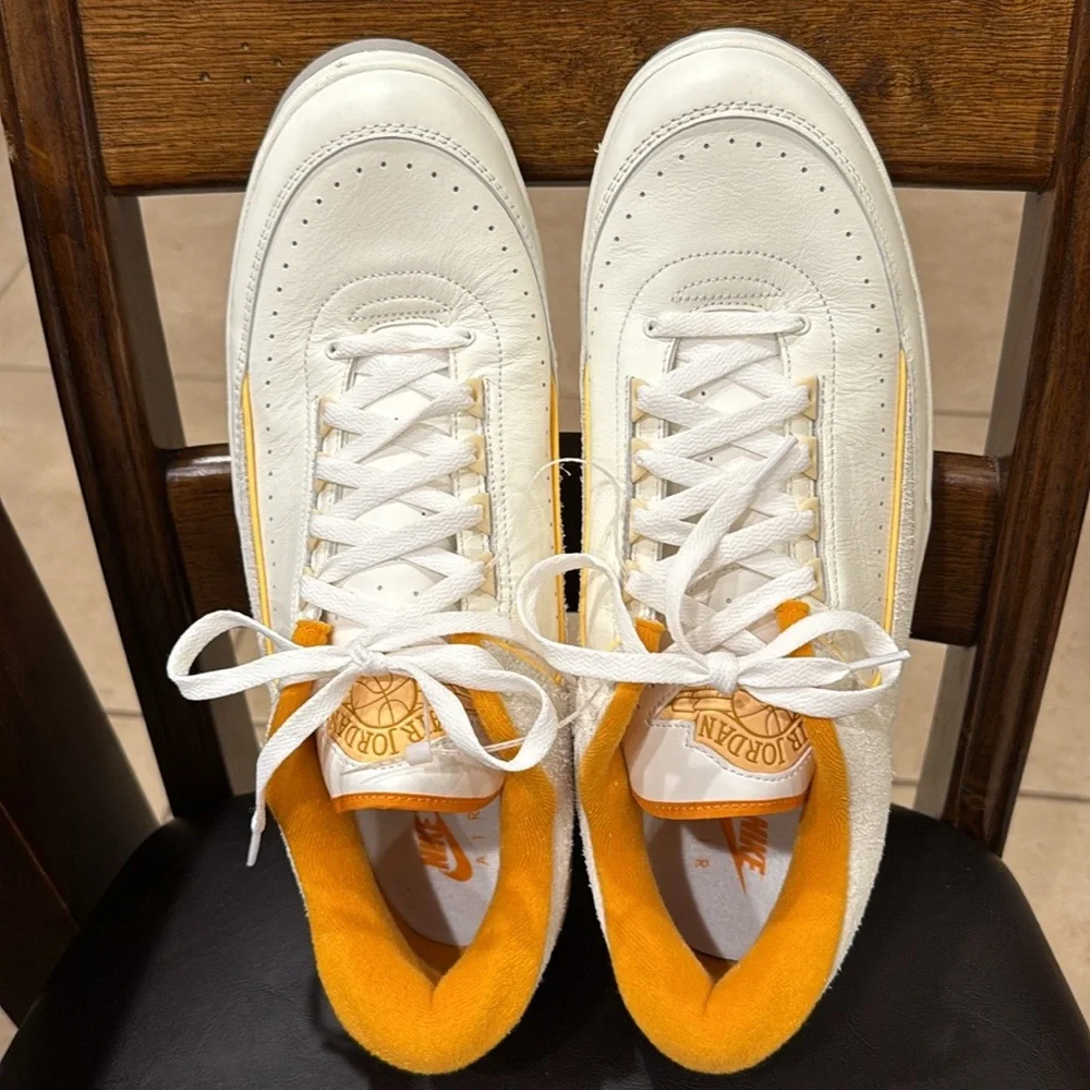 Air Jordan New  Size 18 White and Orange Retro Men's Basketball